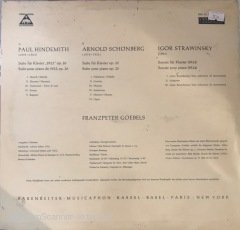Paul Hindemith - Arnold Schönberg - Igor Strawinsky PL