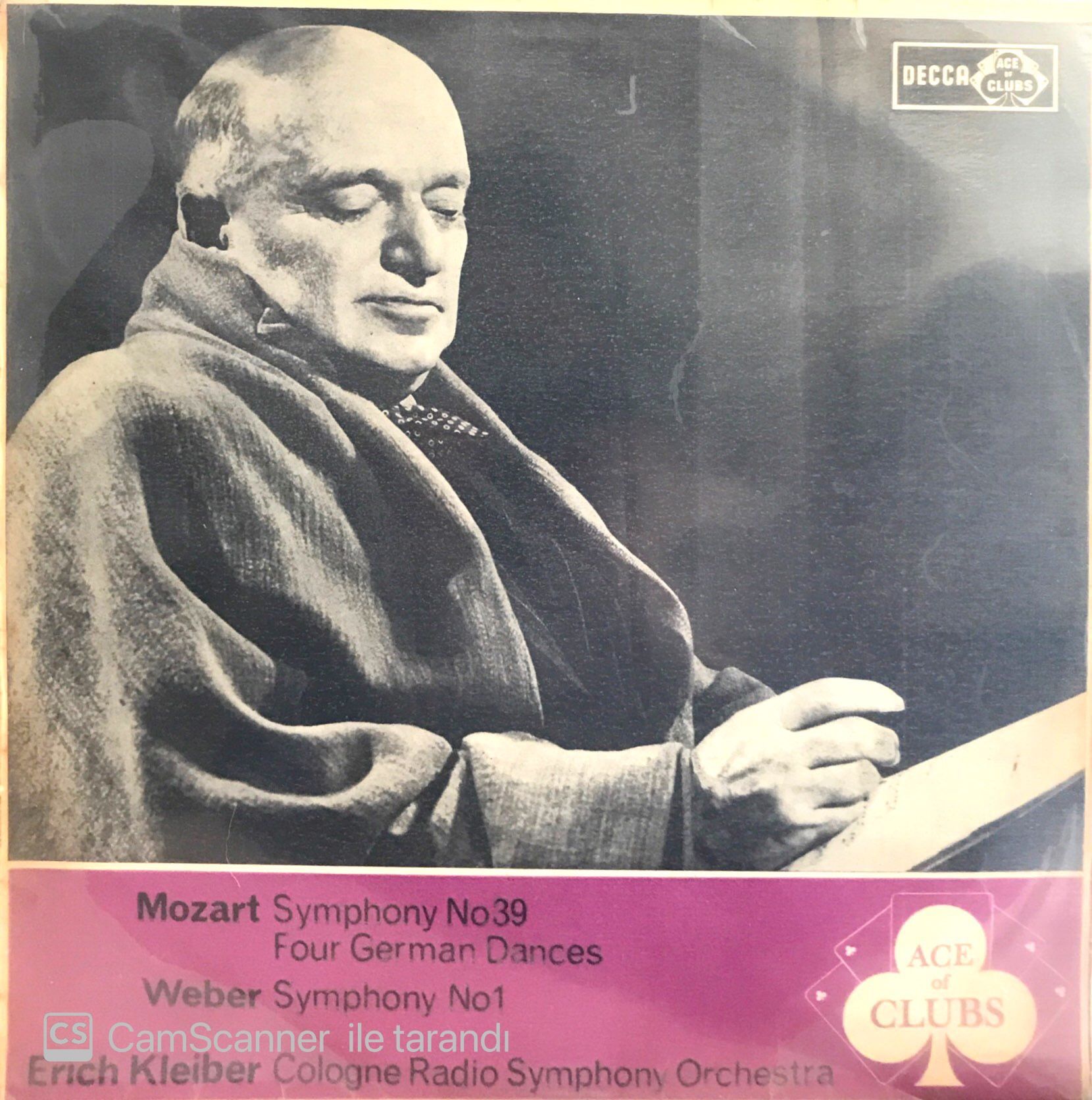 Mozart / Weber / Erich Kleiber Cologne Radio Symphony Orchestra LP
