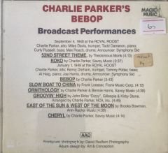 Charlie Parker's Bebop Broadcast Performances CD