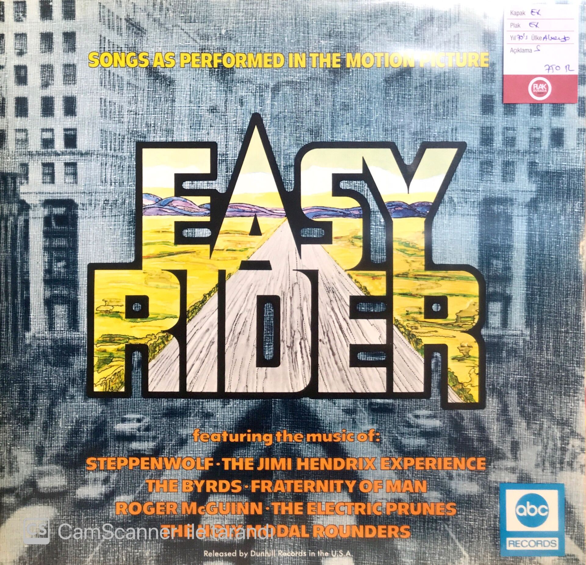 Easy Rider / Songs As Performed In The Motion Picture LP