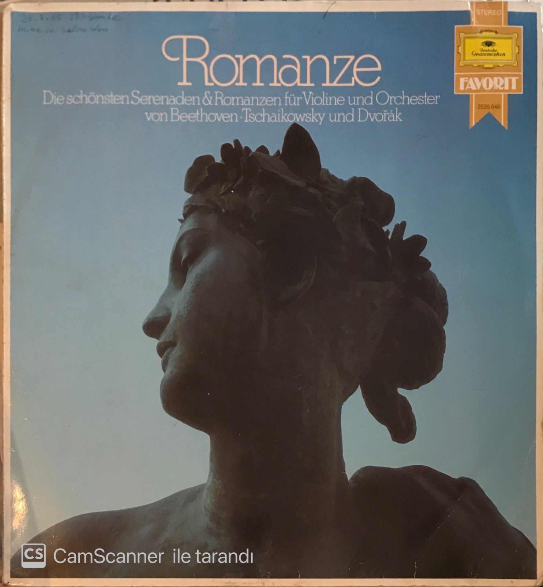 Romanze - Die Schönsten Serenaden & Romanzen Für Violine Und Orchester Von Beethoven - Tschaikowsky Und Dvorak LP