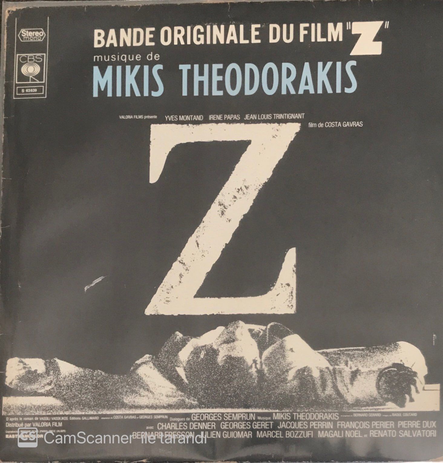 Mikis Theodorakis Bande Originale Du Film ''Z''  LP