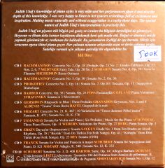 Judith Uluğ - Piano - Concert Performances 1962-2006 - CD