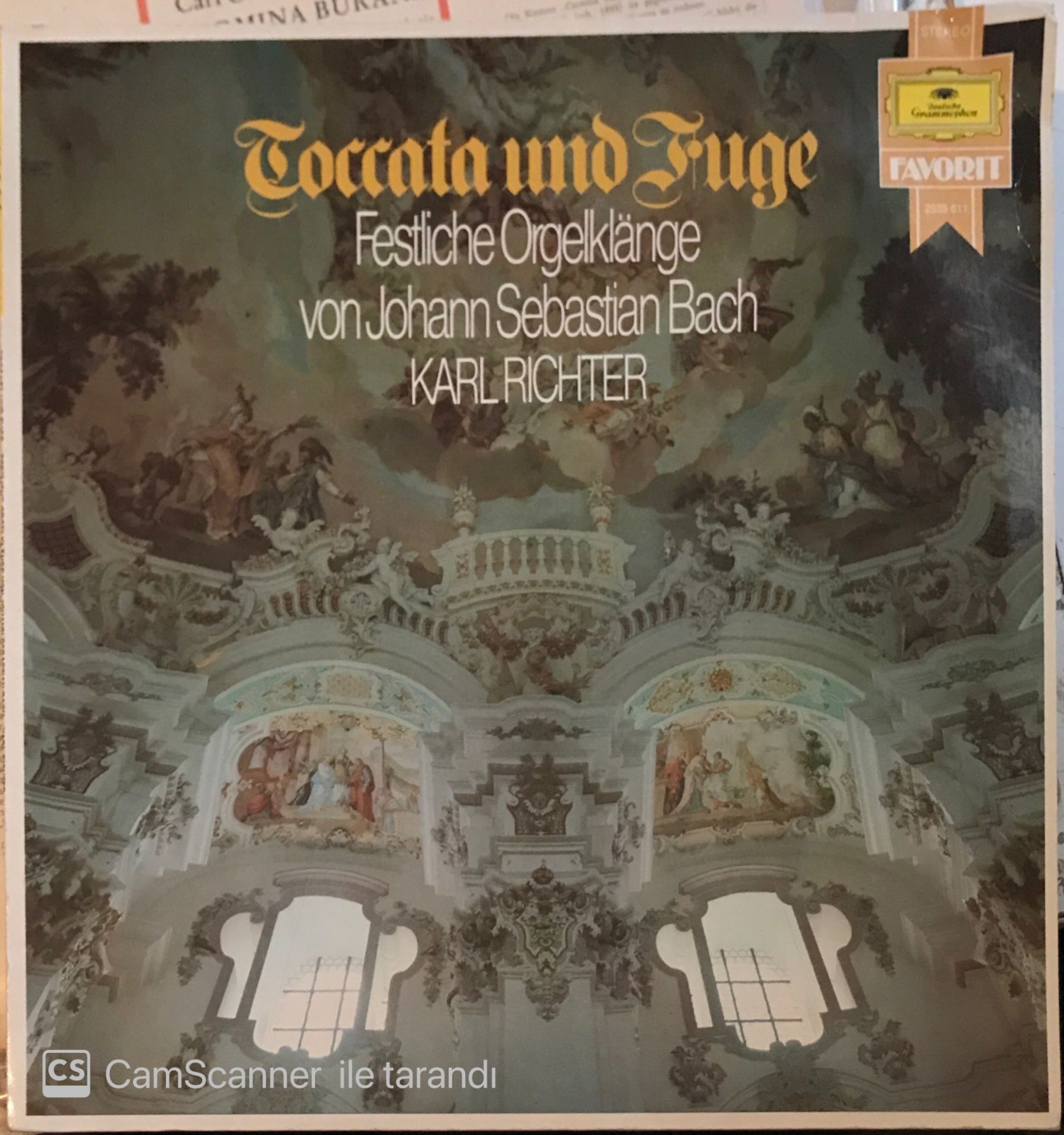 Toccata Und Fuge - Festliche Orgelklange Von Johann Sebastian Bach Karl Richter LP
