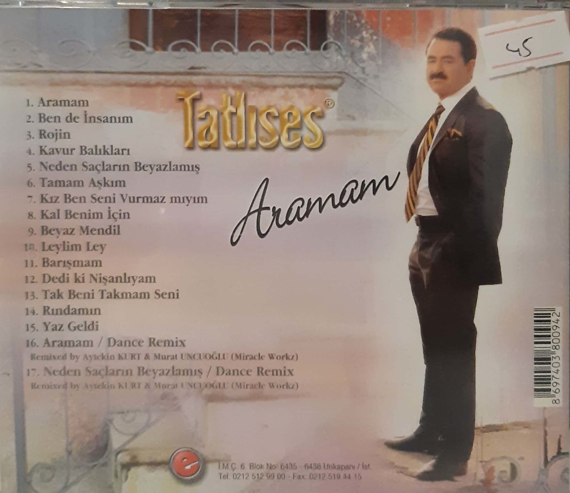 İbrahim Tatlıses Aramam CD Plak Satın Al