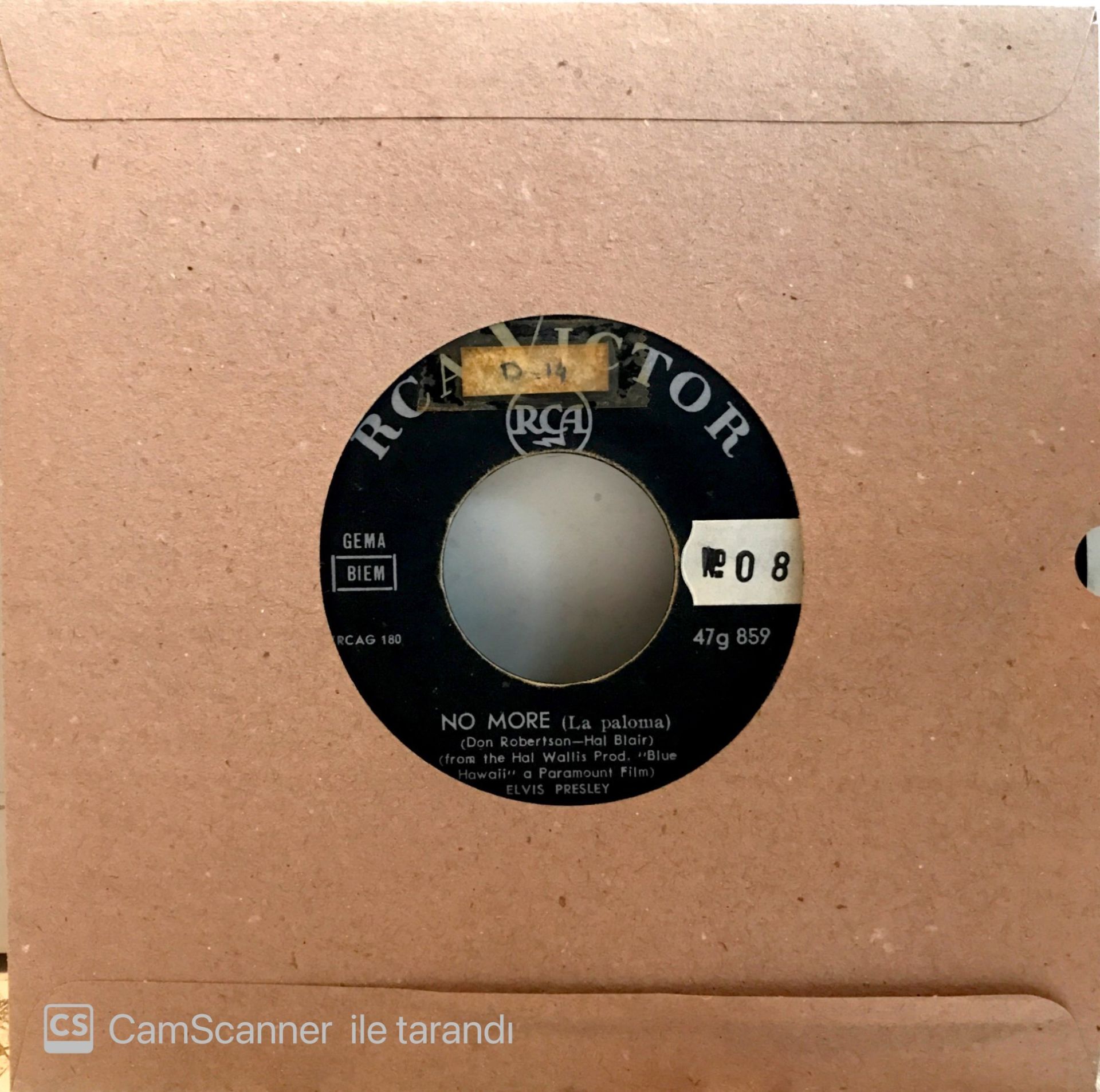 Elvis Presley No More 45lik