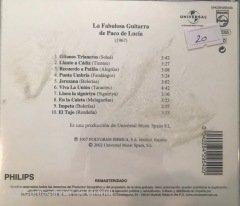 La Fabulosa Guitarra De Paco De Lucia CD