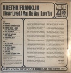 Aretha Franklin I Never Loved A Man The Way I Love You LP