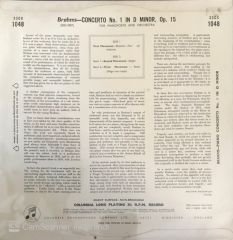 Malcuzynski Brahms Piano Concerto No 1 LP