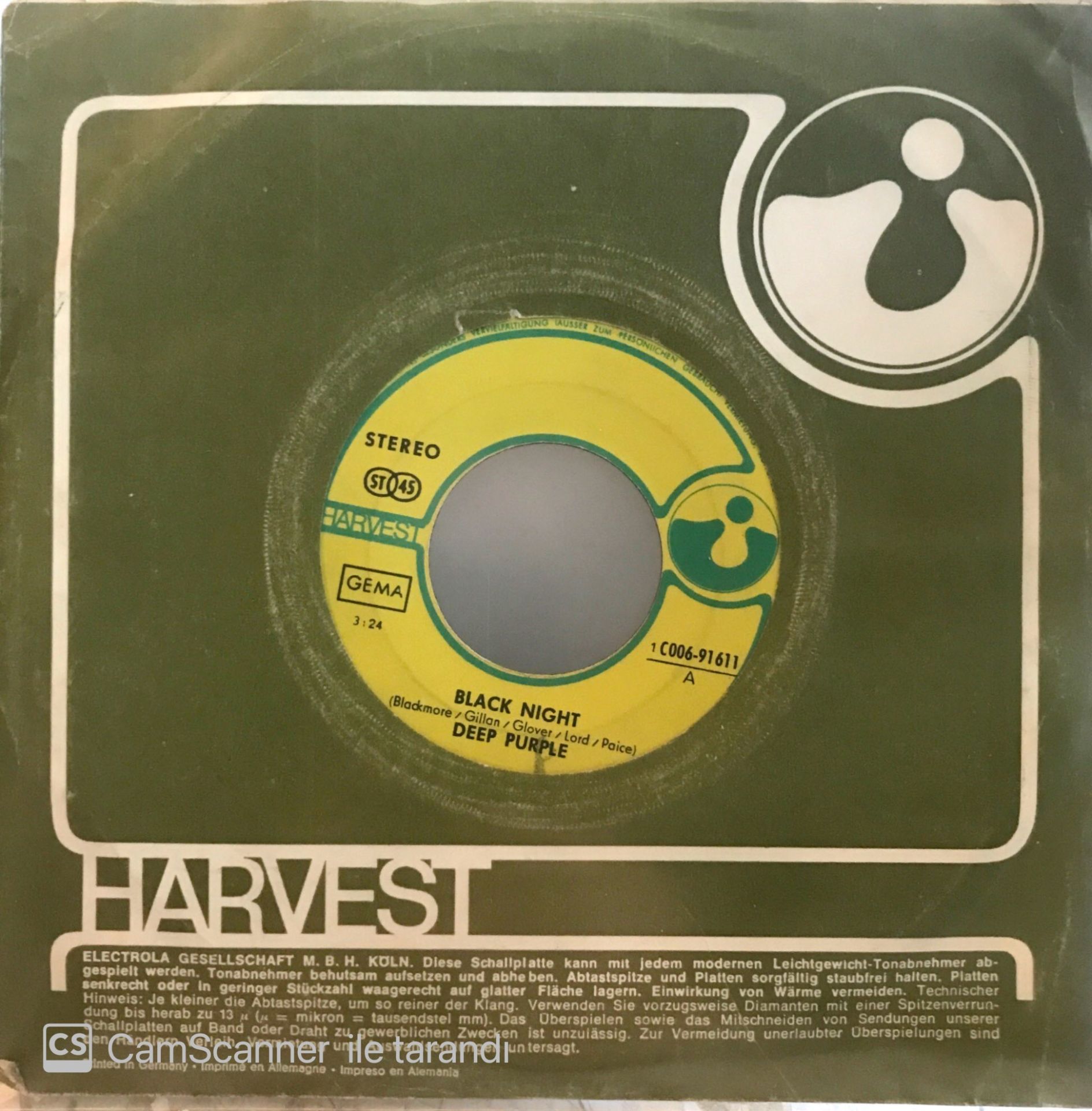 Deep Purple Black Night 45lik