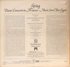 Grieg Piano Concerto In A Minor - Peer Gynt Suite LP