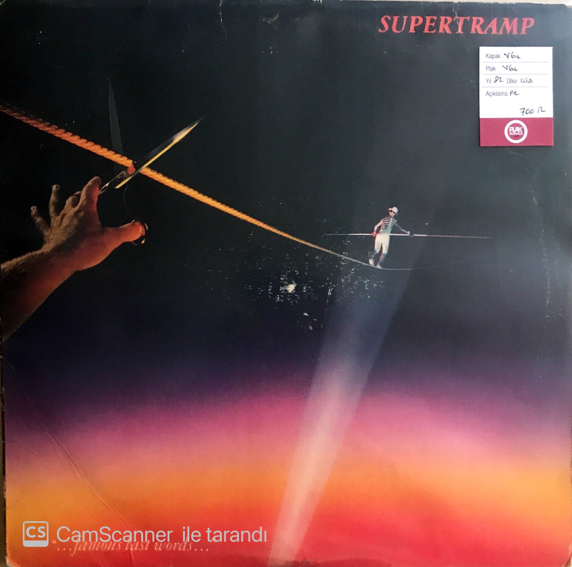 Supertramp - ''...Famous Last Words''  - LP
