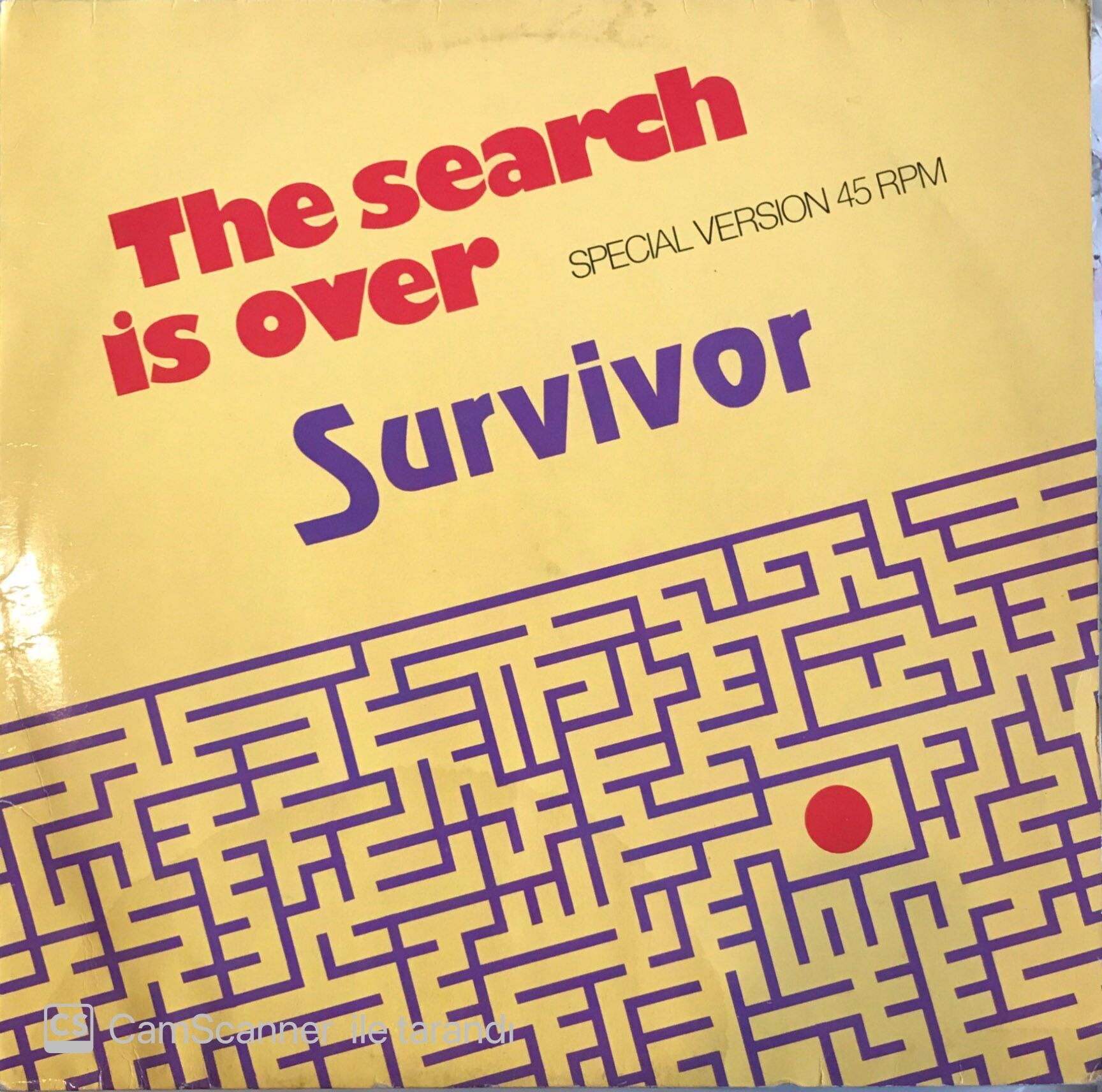 The Search Is Over Survivor Sprecial  Version 45 Rpm MAXİ