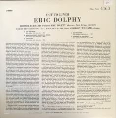 Eric Dolphy Out To Lunch LP