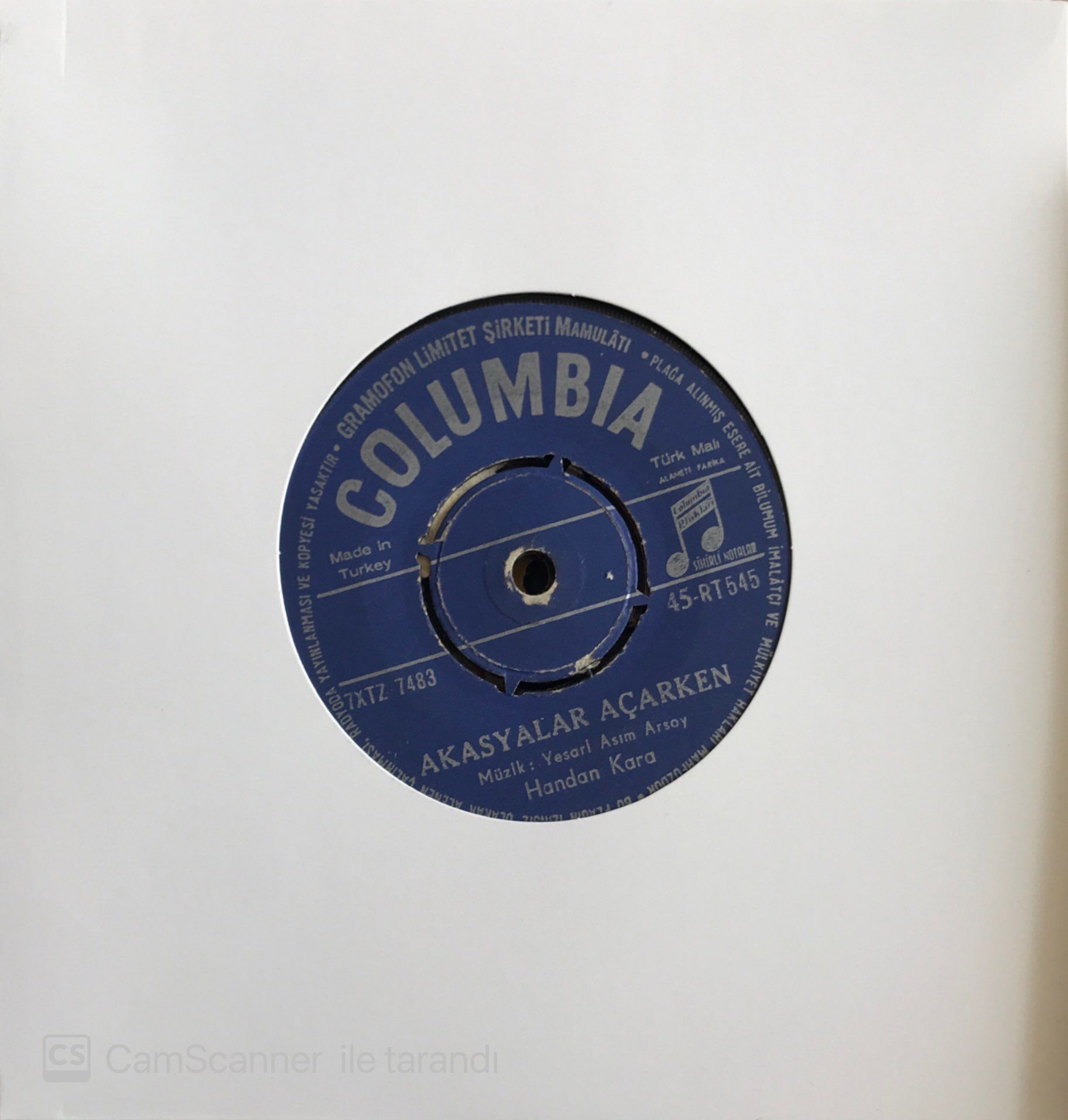 Handan Kara Akasyalar Açarken 45 Lik