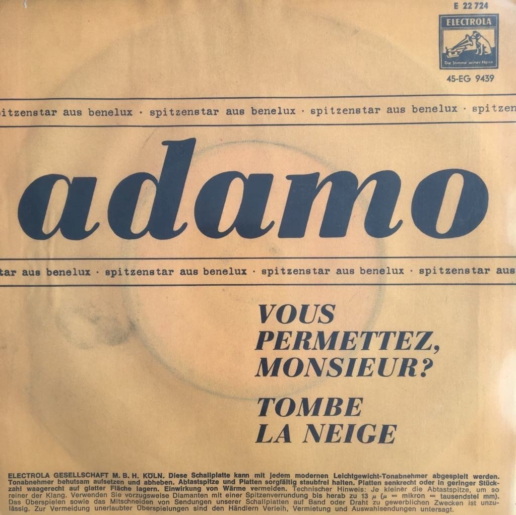 Adamo Tombe La Neige 45lik