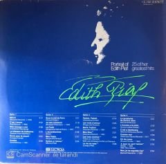 Edith Piaf - Portrait Of Edith Piaf 25 Of Her Greatest Hits Double LP