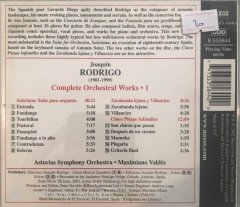 Rodrigo : Complete Orchestral Works 1 CD