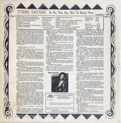 String Ragtime - To Do This You Got To Know How - LP
