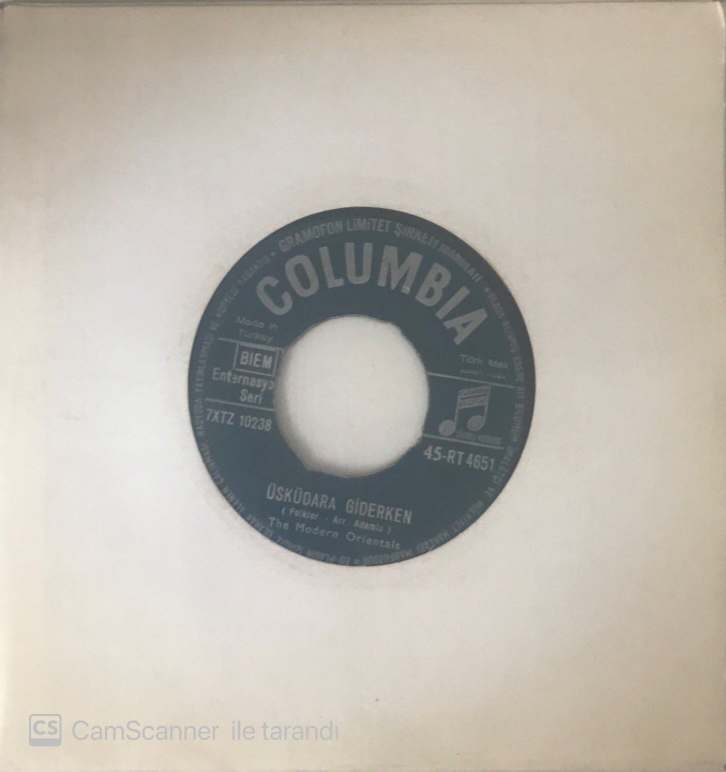 The Modern Orientals Üsküdara Gideriken 45 Lik