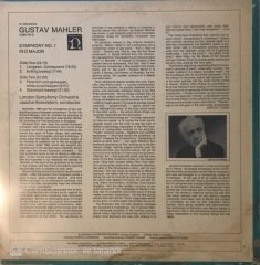 Mahler Symphony No. 1 In D Major LP
