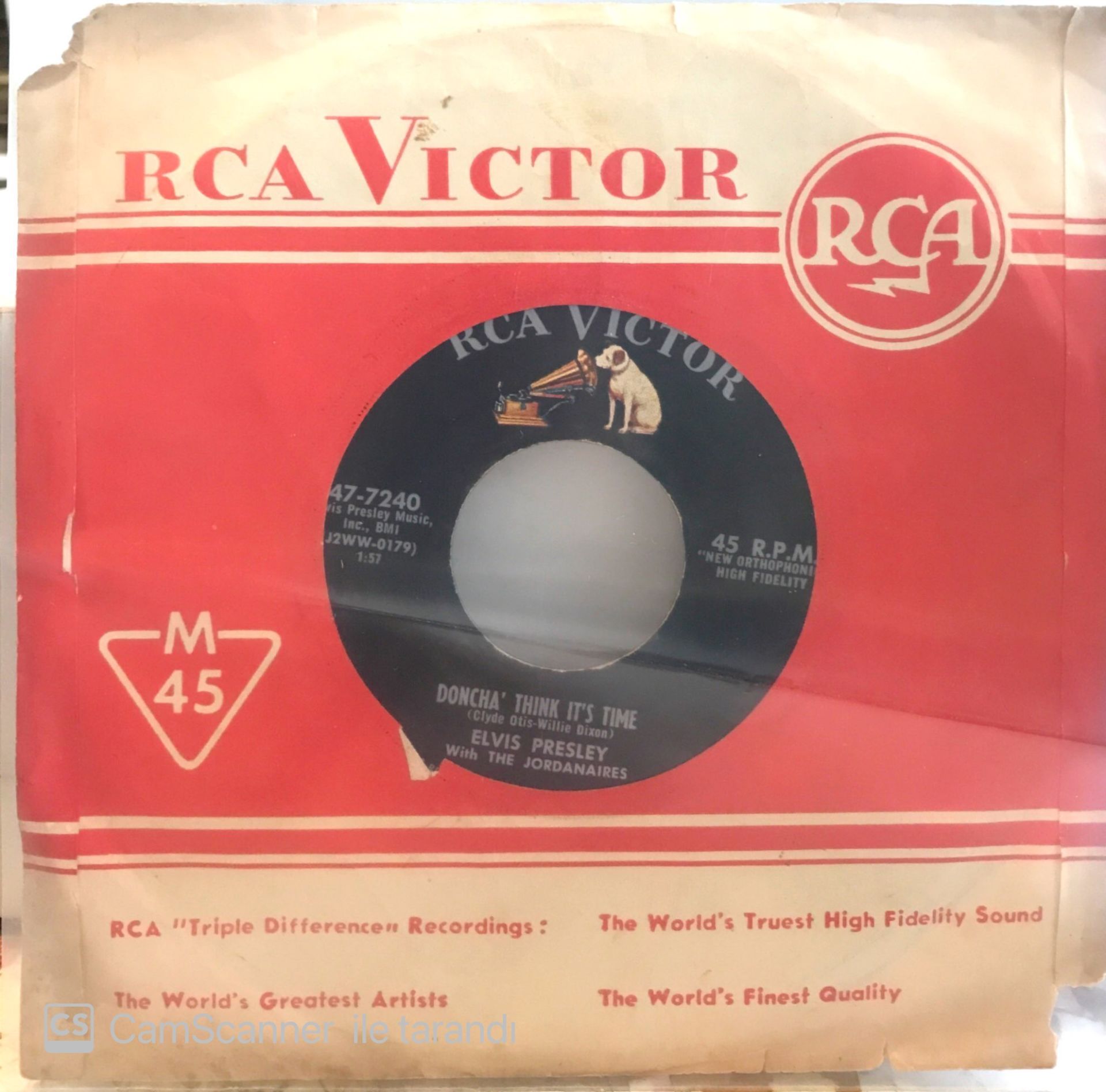 Elvis Presley Doncha Think it's Time 45lik