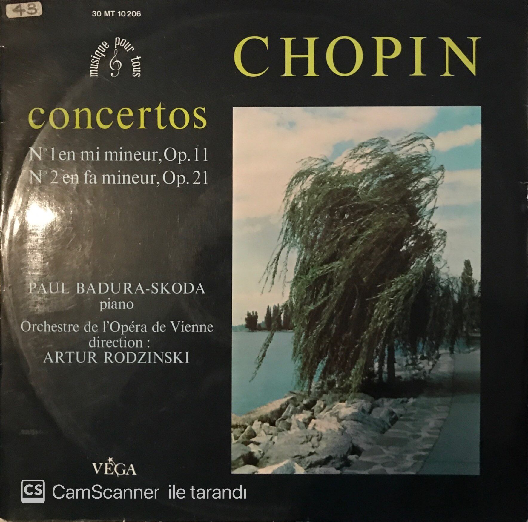 Chopin Concertos No 1 En Mi Mineur Op.11 ,No 2 En Fa Mineur Op.21 LP