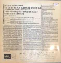 Vivaldi The Four Seasons Virtuosi Di Roma Renato Fasano LP
