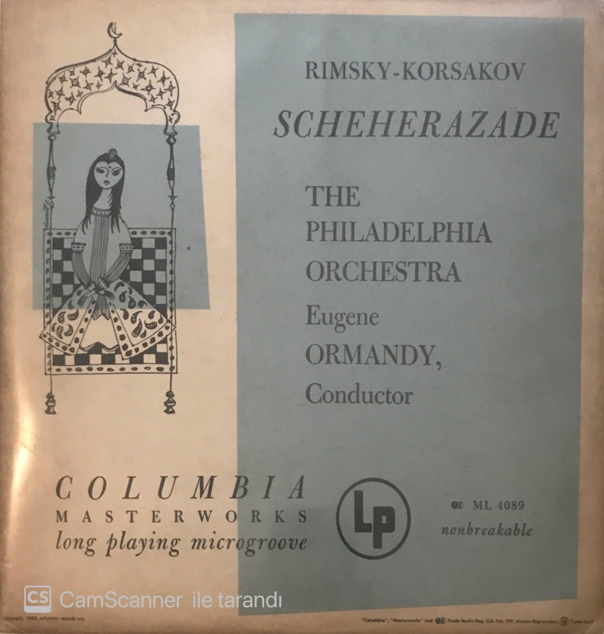 Rimsky Korsakov Scheherazade The Philadelphia Orchestra Eugene Ormandy Conductor LP