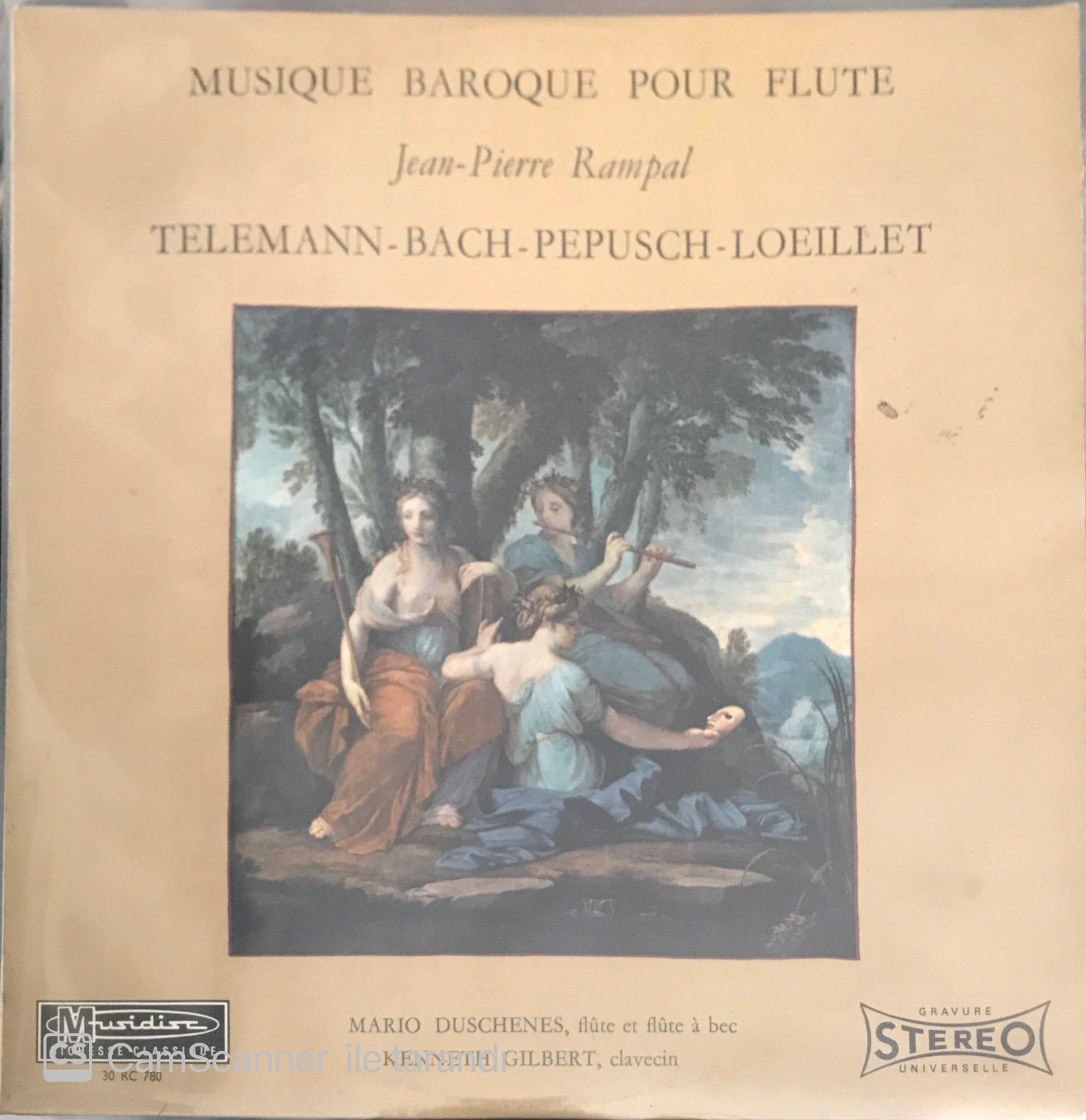 Musique Baroque Pour Flute Jean Pierre Rampal Telemann-Bach-Pepuschi-Loeillet LP