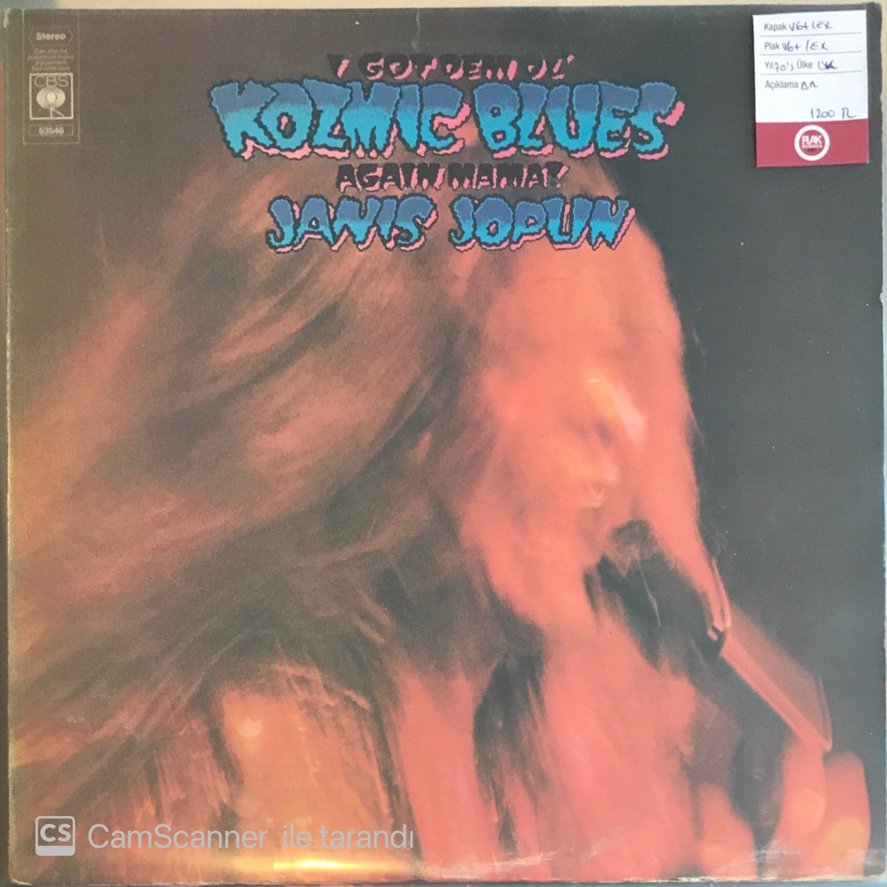 Janis Joplin - I Got Dem Ol Kozmic Blues Again Mama LP