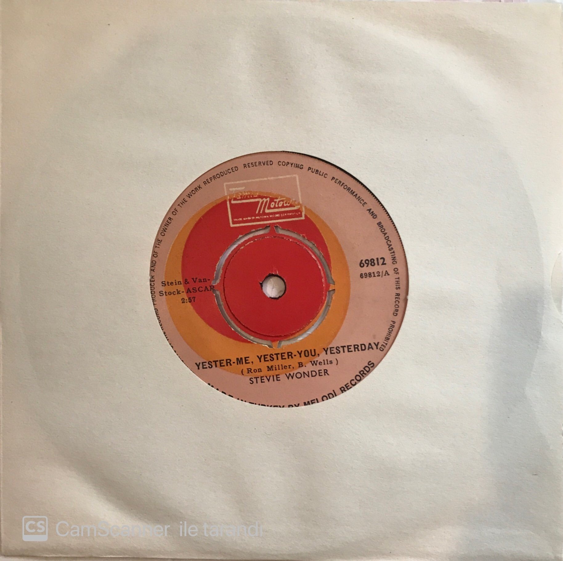 Stevie Wonder Yester-me Yester-you Yesterday 45lik
