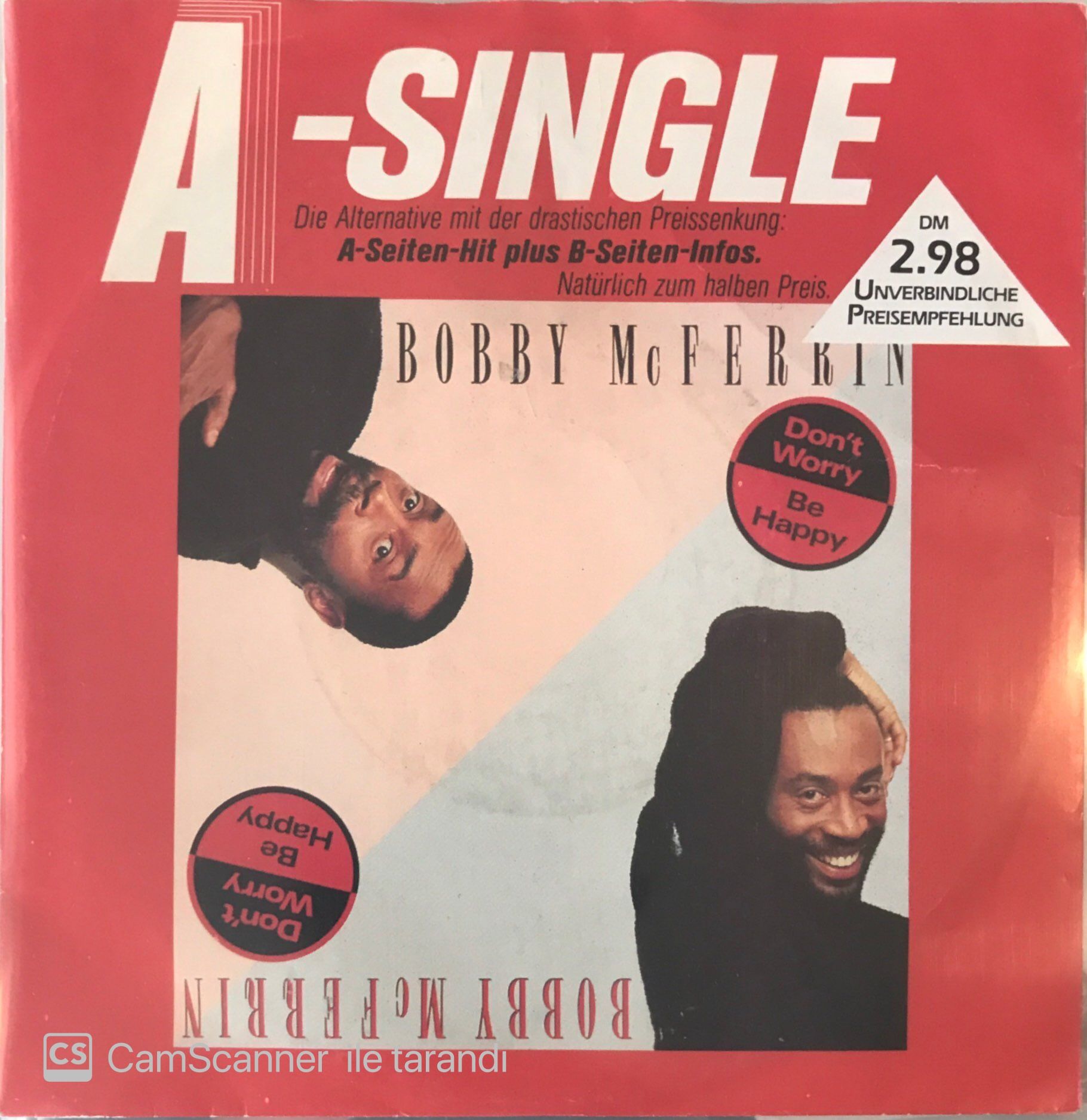 Bobby McFerrin Don't Worry Be Happy 45lik