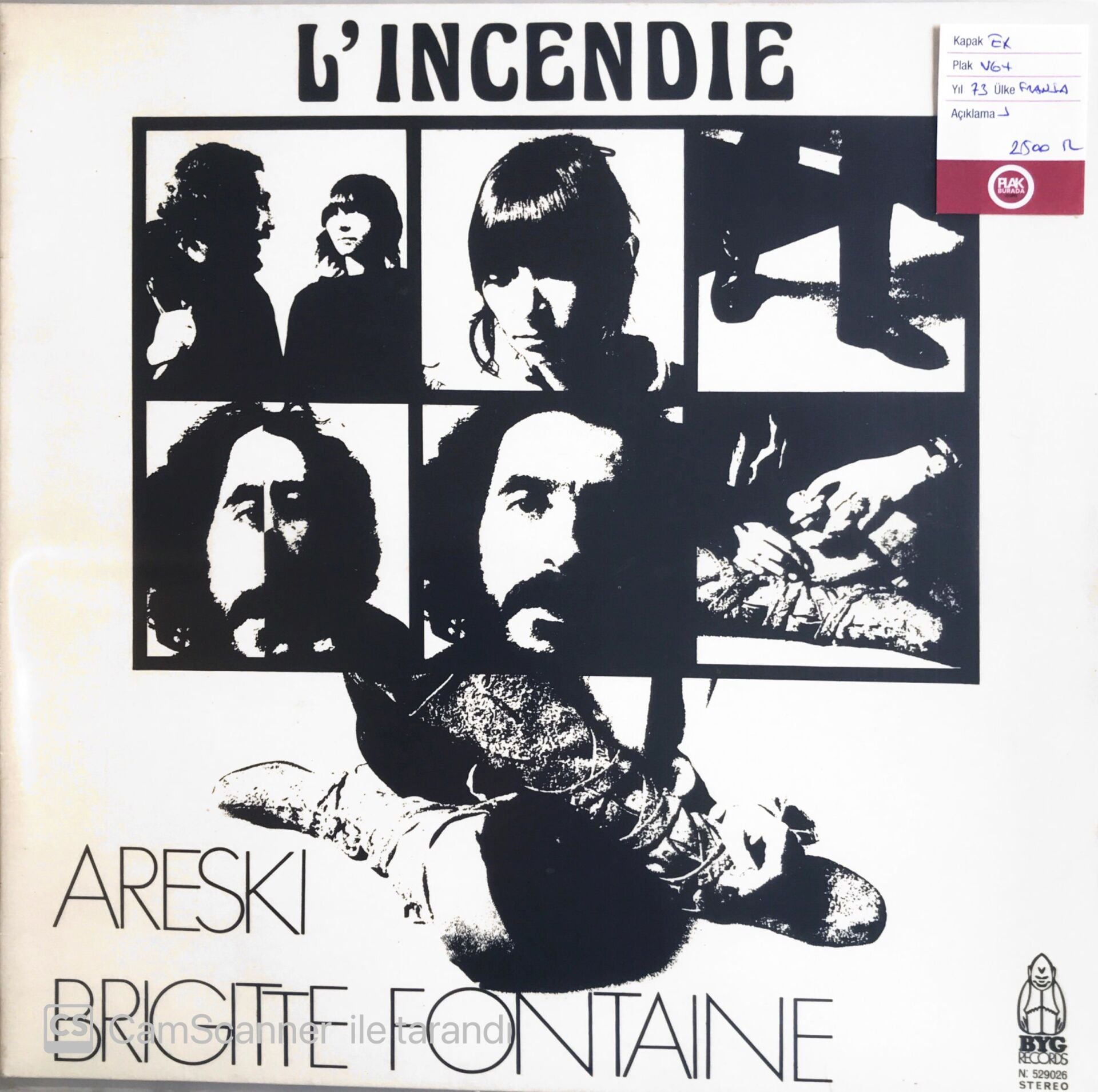 Brigitte Fontaine Areski - L'Incendie LP