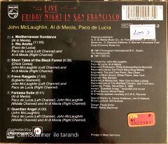 Friday Night In San Francisco - Al Dimeola-John Mclaughlin-Paco De Lucia - CD