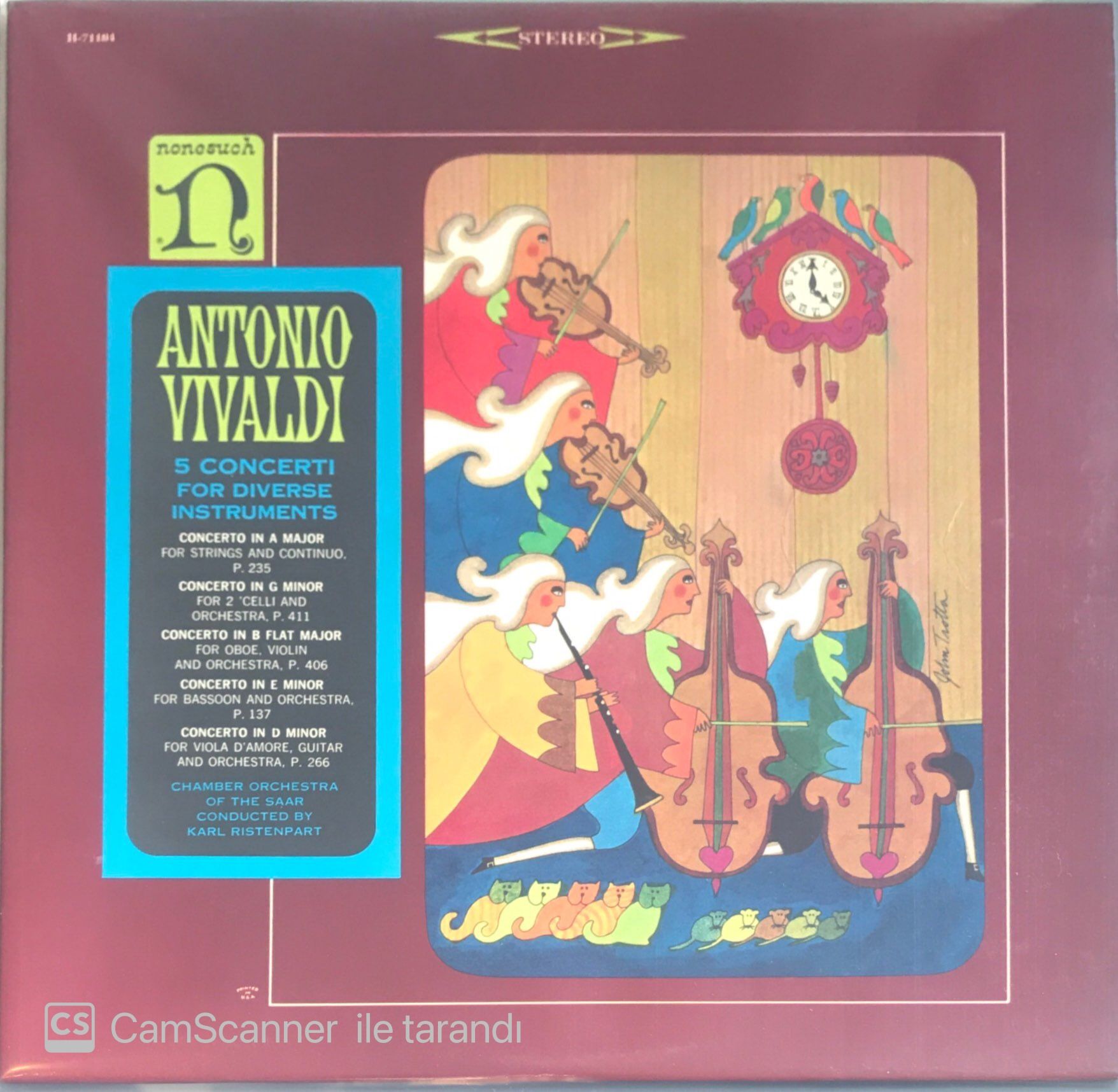 Antonio Vivaldi - 5 Concerti For Diverse Instruments LP
