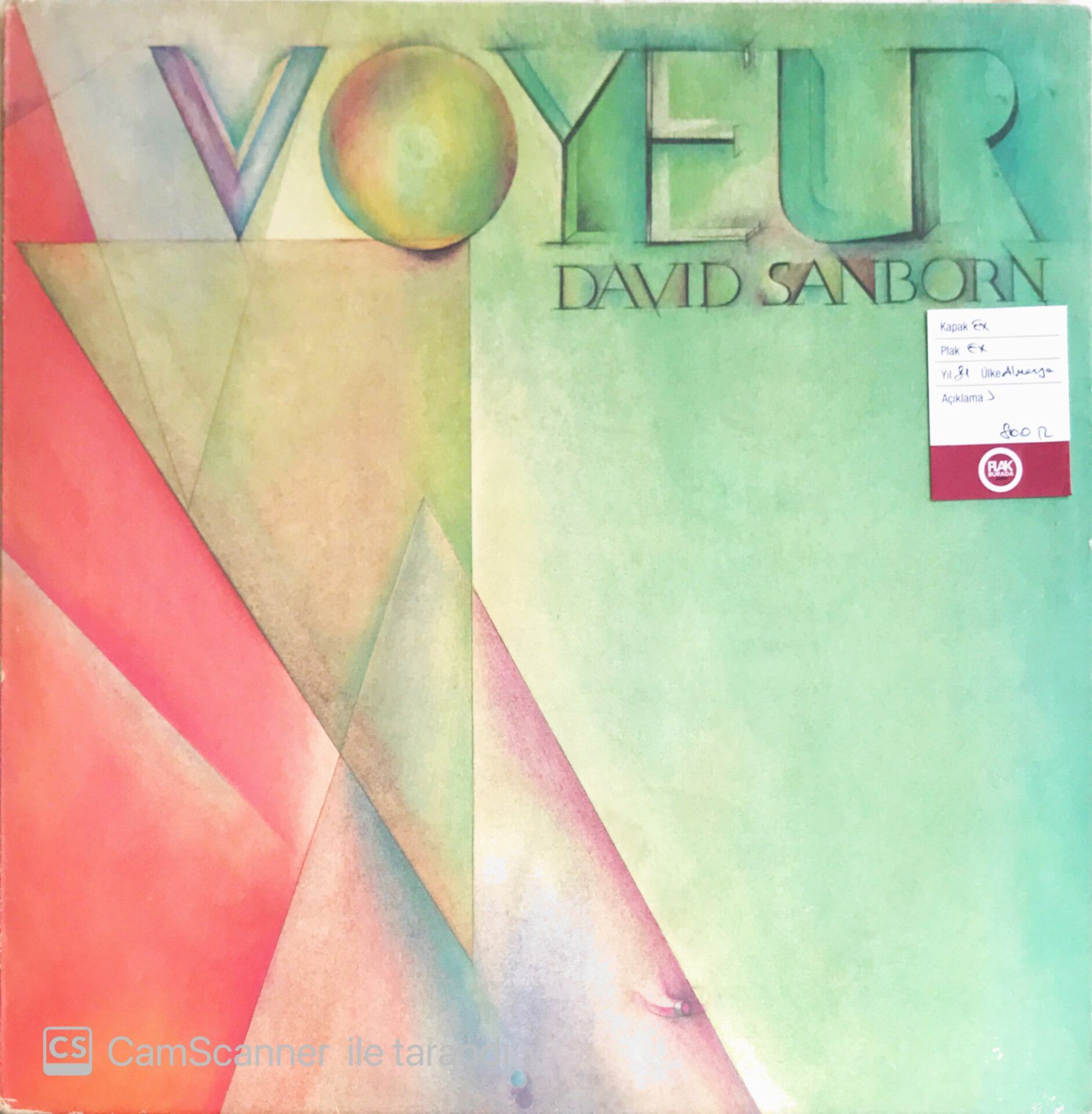 David Sanborn - Voyeur - LP