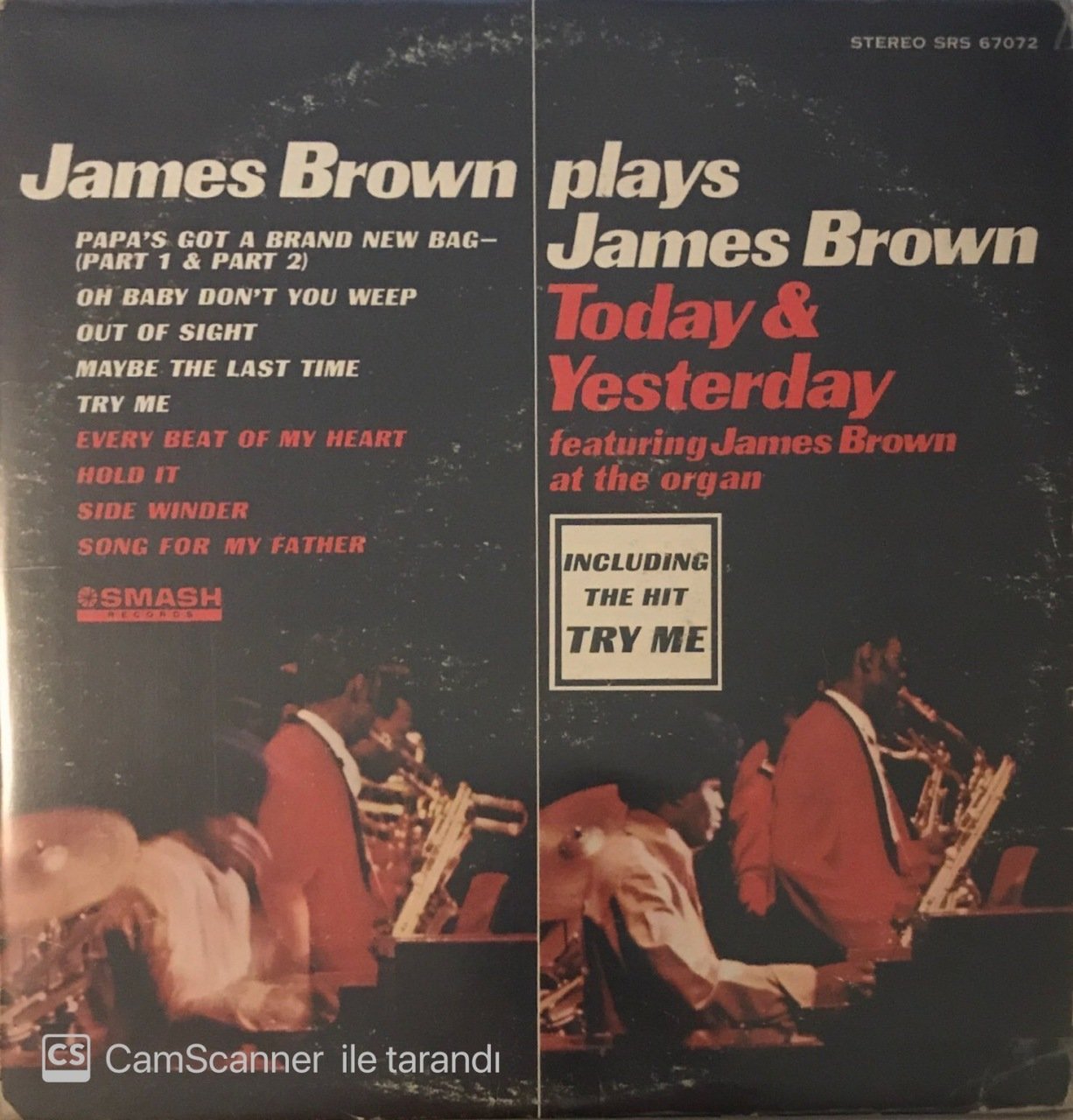 James Brown Plays - Today And Yesterday LP