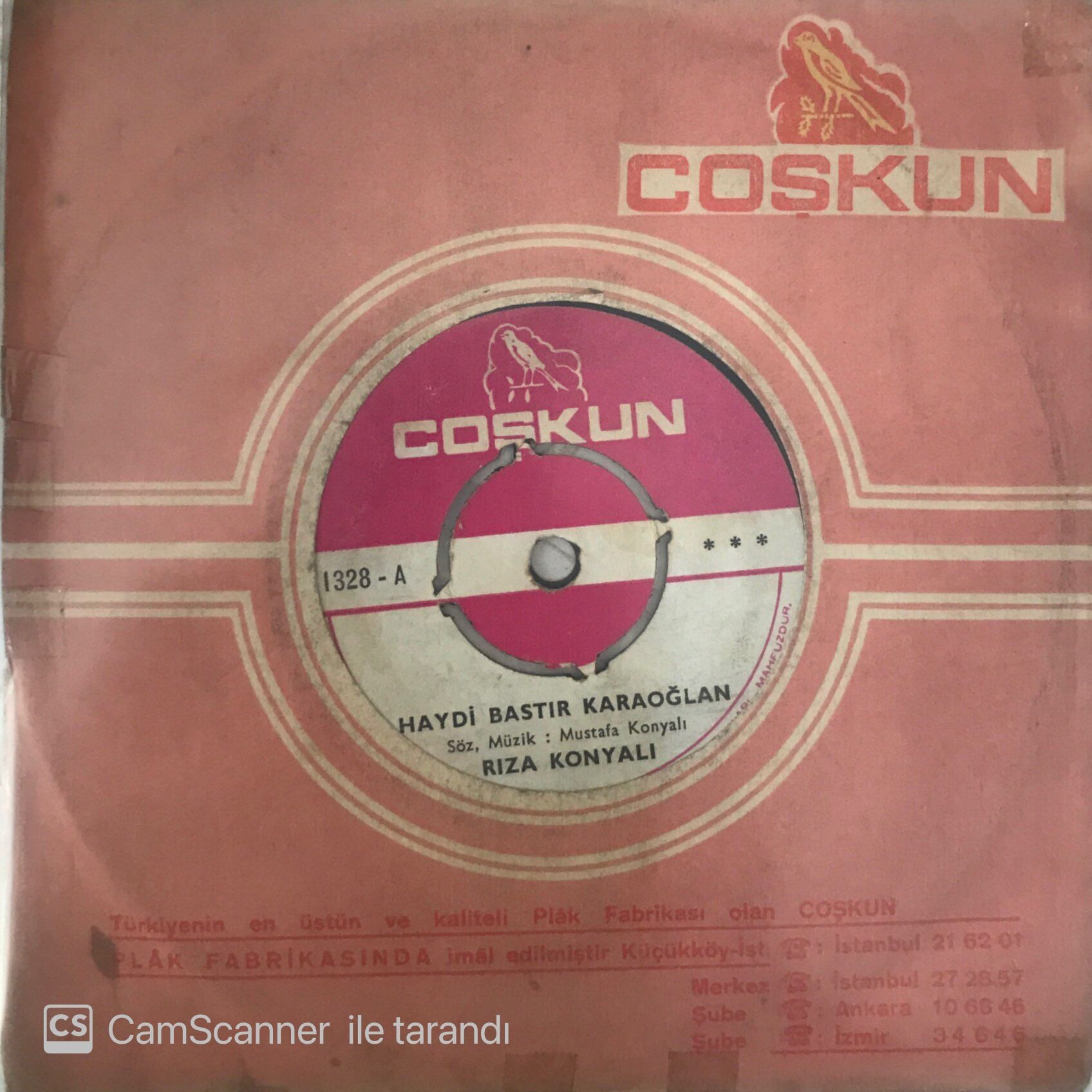 Rıza Konyalı - Haydi Bastır Karaoğlan 45lik