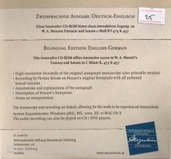 Wolfgang Amadeus Mozart Fantesie Und Sonate C Moll - C Minor CD