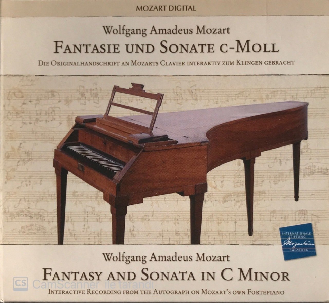 Wolfgang Amadeus Mozart Fantesie Und Sonate C Moll - C Minor CD