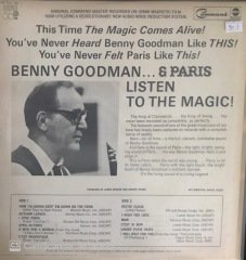 Benny Goodman And Paris Lister To Magic LP