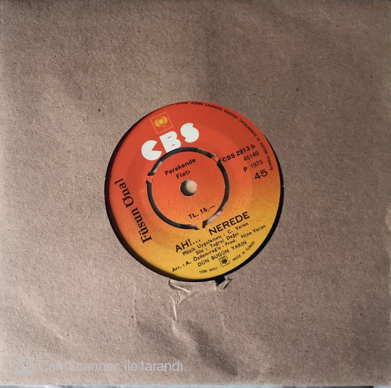 Füsun Önal Ah.. Nerede 45 lik