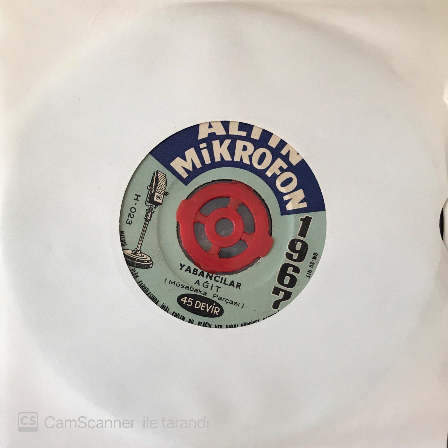 Altın Mikrofon 1967 Yabancılar Ağıt 45 lik