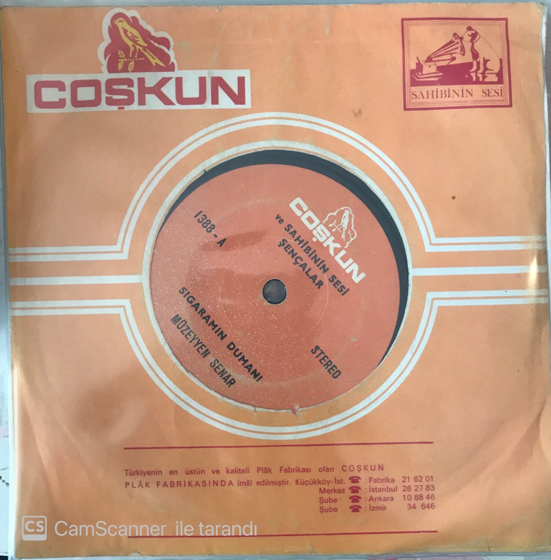 Müzeyyen Senar  - Sigaramın Dumanı 45lik