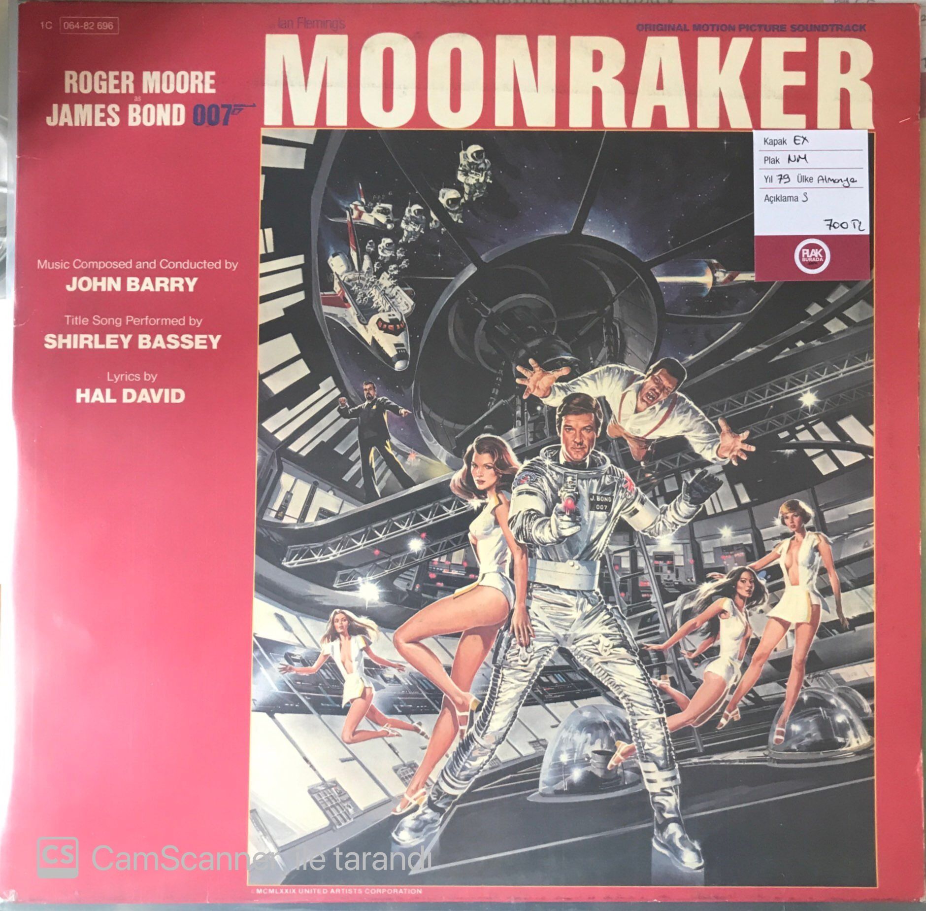 Moonraker Roger Moore James Bond 007 Soundtrack LP