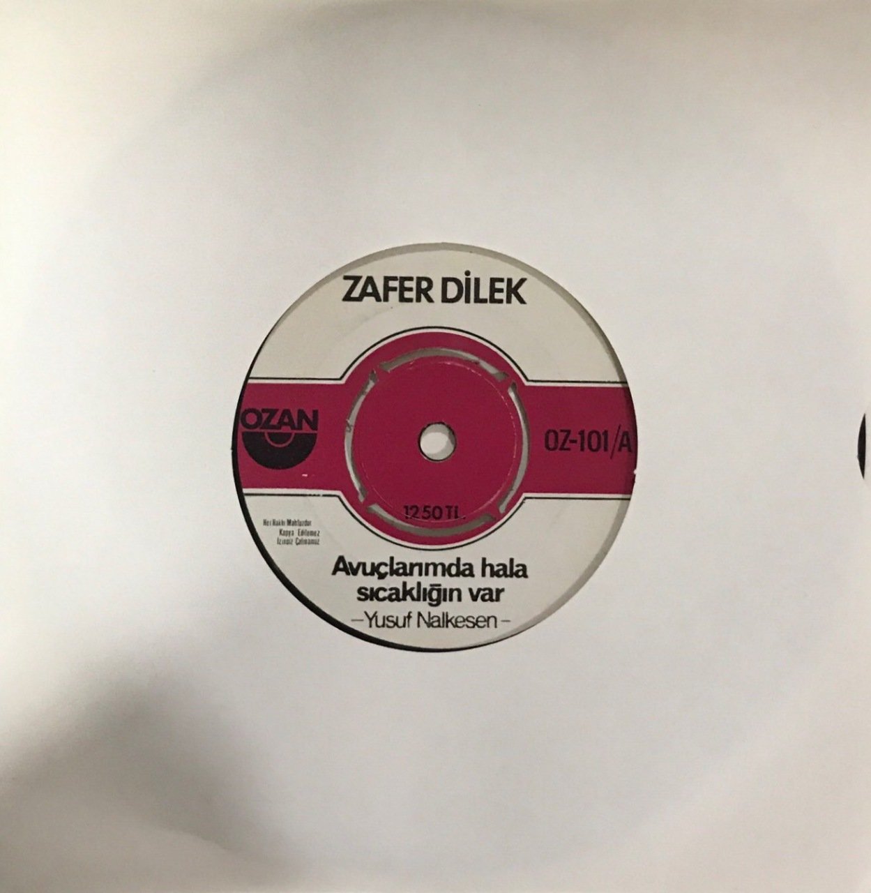 Zafer Dilek Avuçlarımda Hala Sıcaklığın Var 45lik
