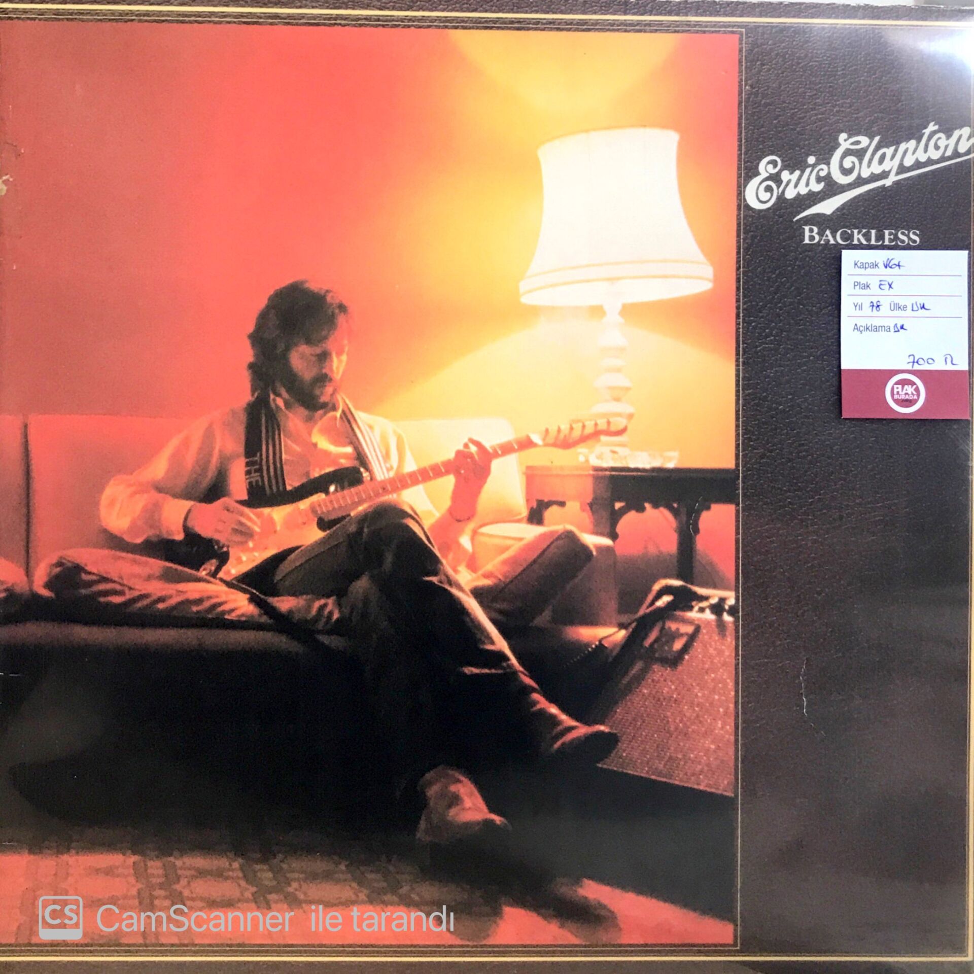 Eric Clapton Backless LP