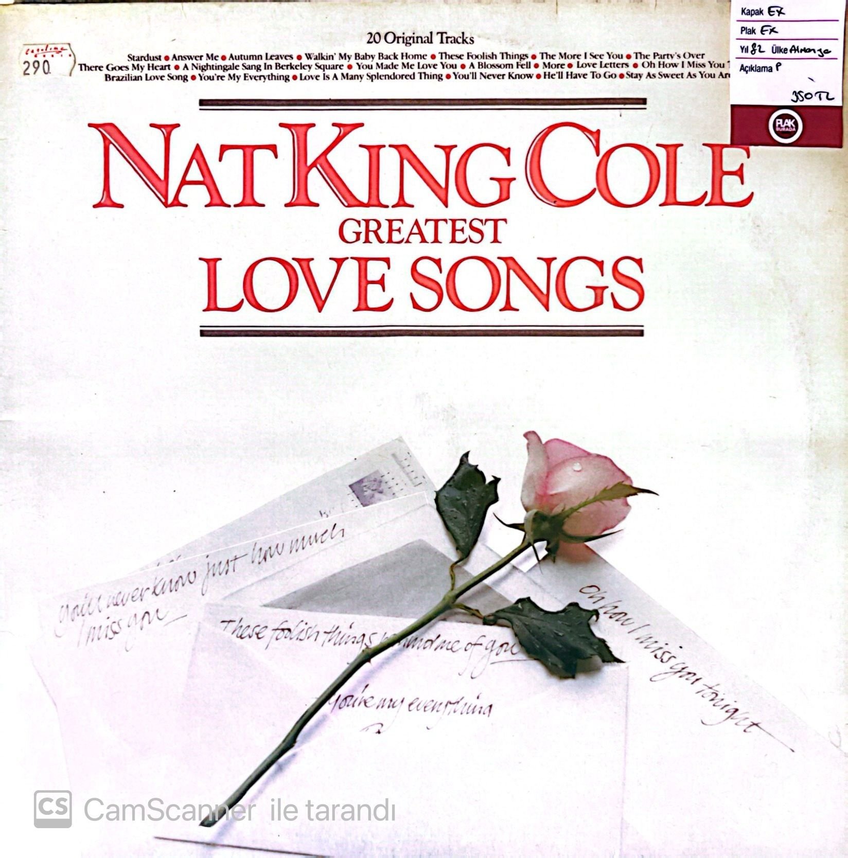 Nat King Cole - Greatest Love Songs LP