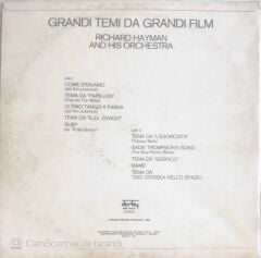 Richard Hayman And His Orchestra - Grandi Temi Da Grandi Film - LP